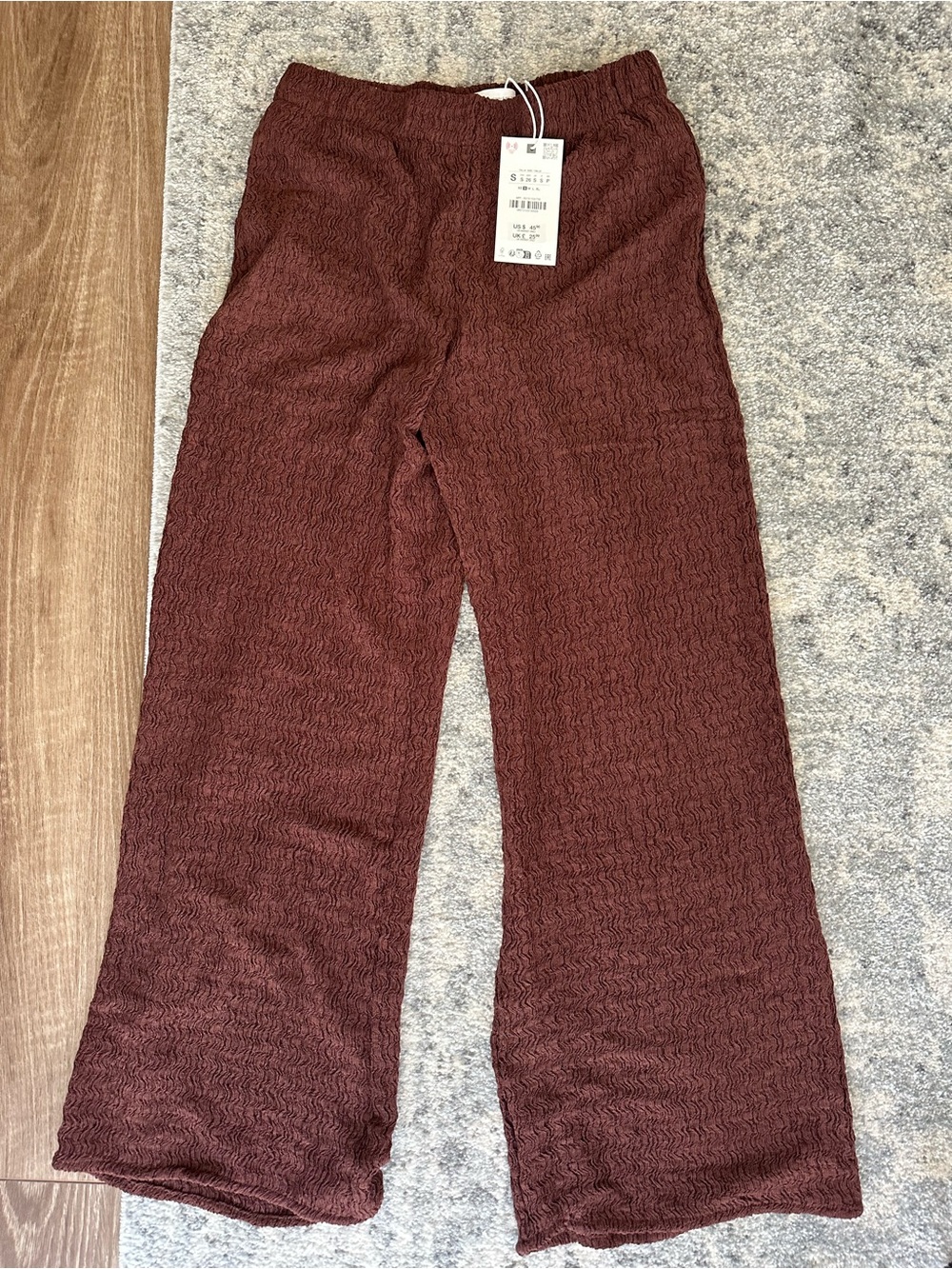 Zara Brown Wrinkle Look Pants - Picture 2 of 2